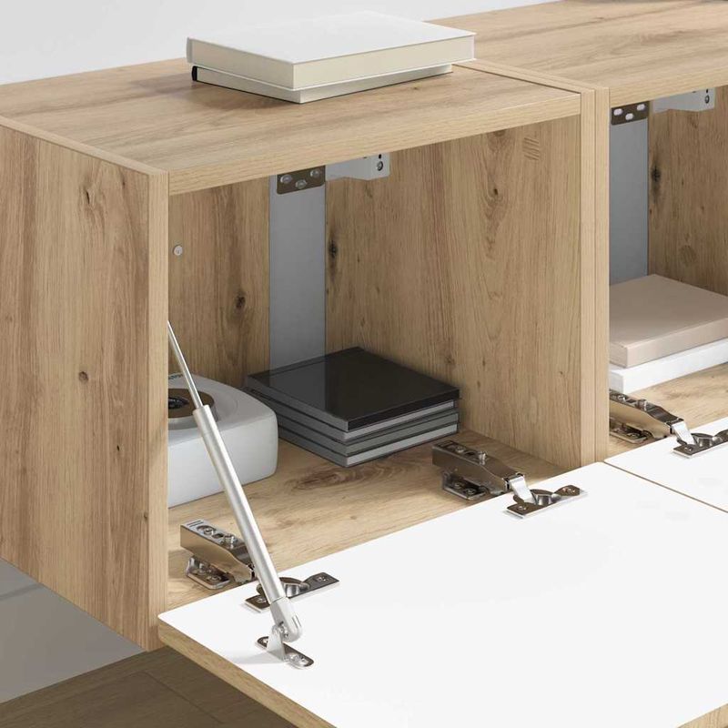 Casa si Gradina - Mobilier - Comode si corpuri - Comode - Dulap TV de perete 2 pcs Stejar artizanal 60 x 31 x 29.5 cm - Infinity.ro