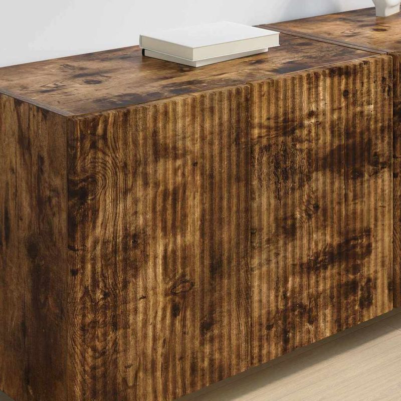 Casa si Gradina - Mobilier - Comode si corpuri - Comode - Dulap TV de perete 2 pcs Stejar fumuriu 59,5 x 31 x 40 cm - Infinity.ro