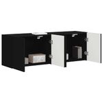 Casa si Gradina - Mobilier - Comode si corpuri - Comode - Dulap TV de perete 2 pcs Negru 59,5 x 31 x 40 cm Lemn compozit - Infinity.ro
