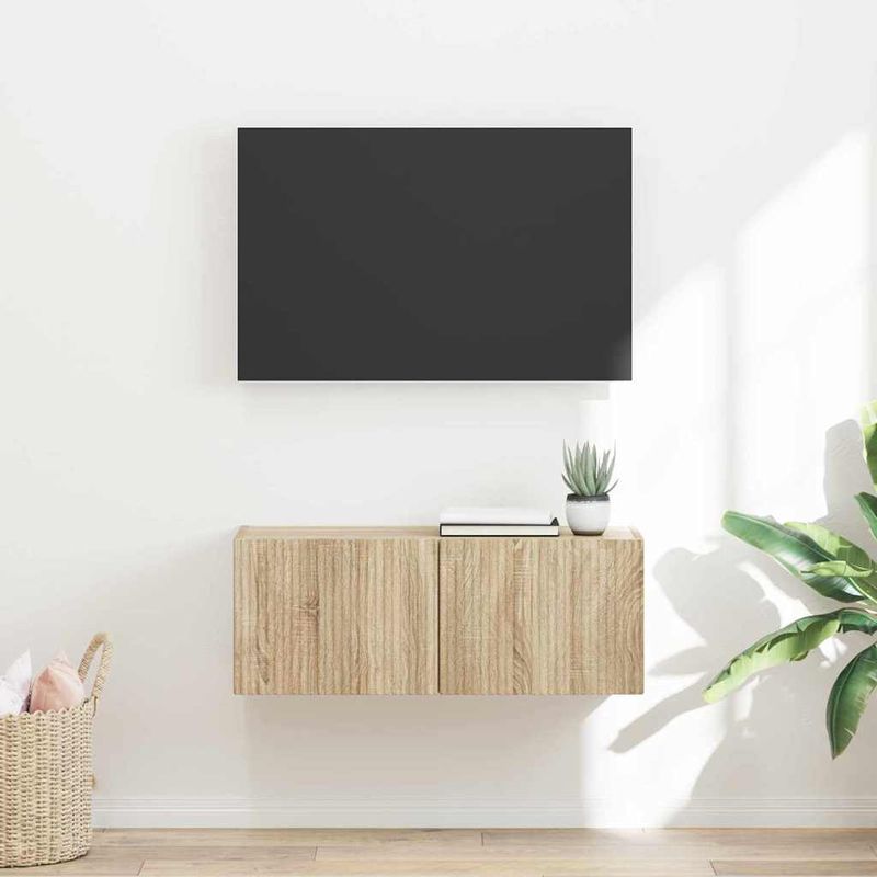 Casa si Gradina - Mobilier - Comode si corpuri - Comode - Dulap TV de perete Sonoma 60 x 31 x 29.5 cm Lemn compozit - Infinity.ro