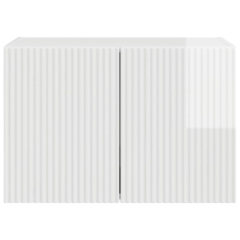 Casa si Gradina - Mobilier - Comode si corpuri - Comode - Dulap TV de perete Alb lucios 59,5 x 31 x 40 cm Lemn compozit - Infinity.ro