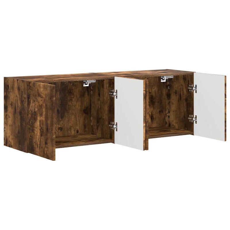 Casa si Gradina - Mobilier - Comode si corpuri - Comode - Dulap TV de perete 2 pcs Stejar fumuriu 59,5 x 31 x 40 cm - Infinity.ro