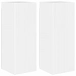 Casa si Gradina - Mobilier - Comode si corpuri - Comode - Dulap TV de perete Pe perete 2 pcs Alb Lucios 30 x 31 x 80 cm - Infinity.ro