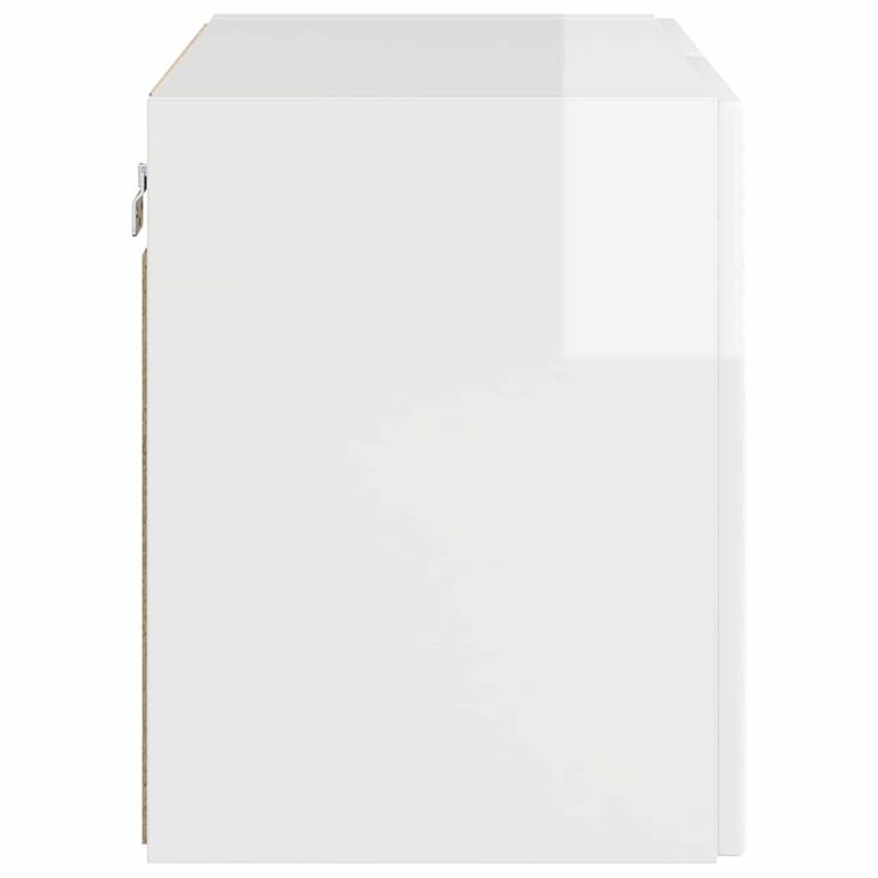 Casa si Gradina - Mobilier - Comode si corpuri - Comode - Dulap TV de perete Alb lucios 59,5 x 31 x 40 cm Lemn compozit - Infinity.ro