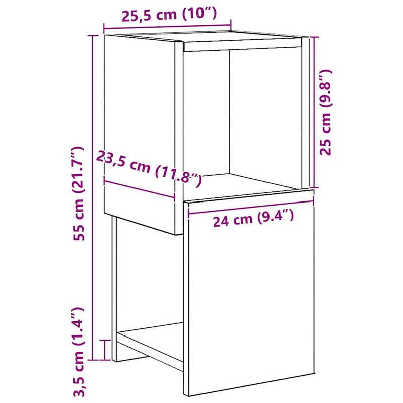 Casa si Gradina - Mobilier - Dulapuri si sifoniere - Dulapuri - Dulap de colt Alb 25,5x25x55cm Lemn compozit - Infinity.ro