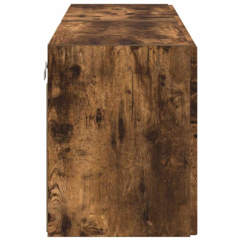 Casa si Gradina - Mobilier - Comode si corpuri - Comode - Dulap TV de perete 2 pcs Stejar fumuriu 59,5 x 31 x 40 cm - Infinity.ro
