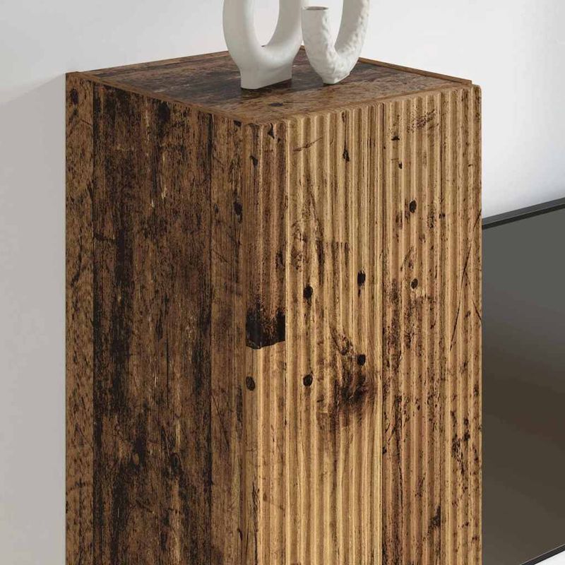 Casa si Gradina - Mobilier - Comode si corpuri - Comode - Dulap TV de perete Pe perete 2 pcs Lemn Vechi 30 x 31 x 100 cm - Infinity.ro