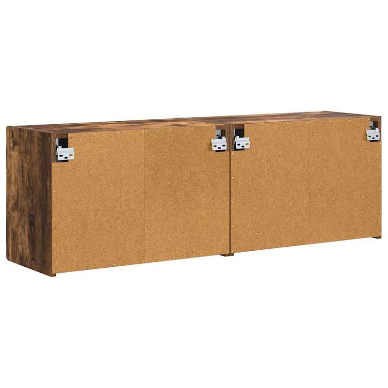 Casa si Gradina - Mobilier - Comode si corpuri - Comode - Dulap TV de perete 2 pcs Stejar fumuriu 59,5 x 31 x 40 cm - Infinity.ro