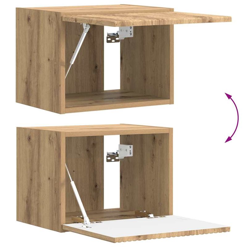 Casa si Gradina - Mobilier - Comode si corpuri - Comode - Dulap TV de perete 2 pcs Stejar artizanal 60 x 31 x 29.5 cm - Infinity.ro