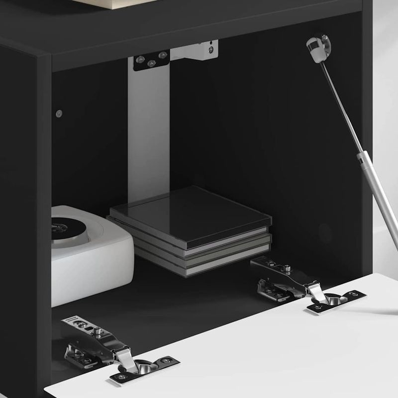 Casa si Gradina - Mobilier - Comode si corpuri - Comode - Dulap TV de perete Negru 60 x 31 x 29.5 cm Lemn compozit - Infinity.ro