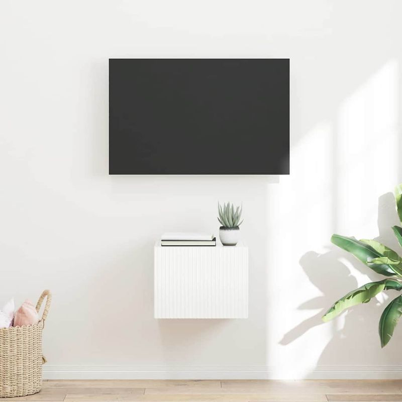 Casa si Gradina - Mobilier - Comode si corpuri - Comode - Dulap TV de perete Alb Lucios 60 x 31 x 29.5 cm Lemn compozit - Infinity.ro