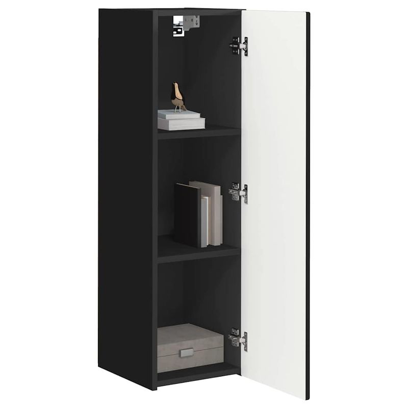 Casa si Gradina - Mobilier - Comode si corpuri - Comode - Dulap TV de perete Negru 30 x 31 x 100 cm Lemn compozit - Infinity.ro