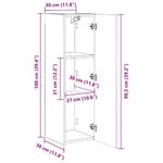 Casa si Gradina - Mobilier - Comode si corpuri - Comode - Dulap TV de perete 2 pcs Alb 30 x 31 x 100 cm Lemn compozit - Infinity.ro