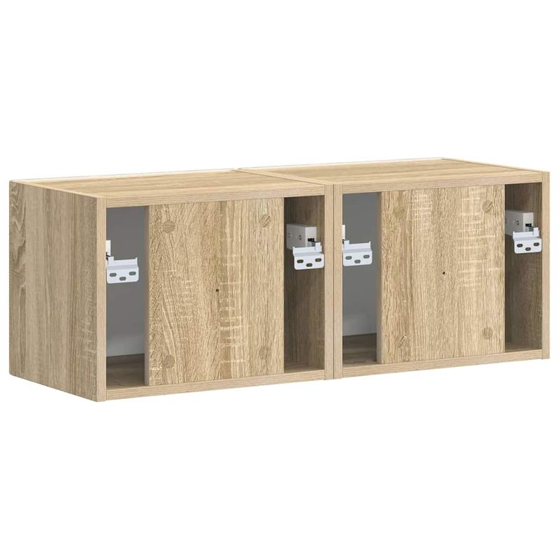 Casa si Gradina - Mobilier - Comode si corpuri - Comode - Dulap TV de perete 2 pcs Sonoma 60 x 31 x 29.5 cm Lemn compozit - Infinity.ro