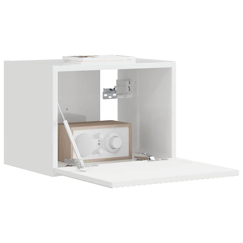 Casa si Gradina - Mobilier - Comode si corpuri - Comode - Dulap TV de perete Alb Lucios 60 x 31 x 29.5 cm Lemn compozit - Infinity.ro