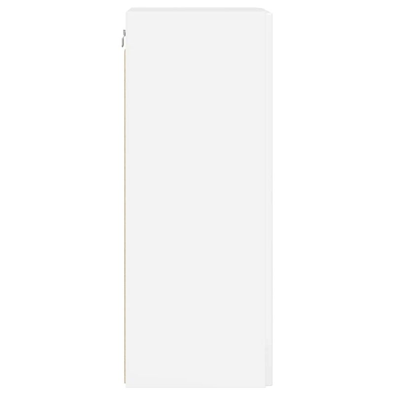Casa si Gradina - Mobilier - Comode si corpuri - Comode - Dulap TV de perete Pe perete 2 pcs Alb Lucios 30 x 31 x 80 cm - Infinity.ro