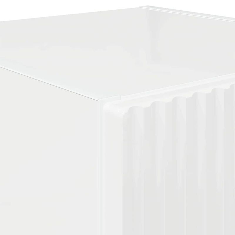 Casa si Gradina - Mobilier - Comode si corpuri - Comode - Dulap TV de perete Pe perete 2 pcs Alb Lucios 30 x 31 x 80 cm - Infinity.ro