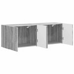 Casa si Gradina - Mobilier - Comode si corpuri - Comode - Dulap TV de perete Pe perete 2 pcs Gri Sonoma 59,5 x 31 x 40 cm - Infinity.ro