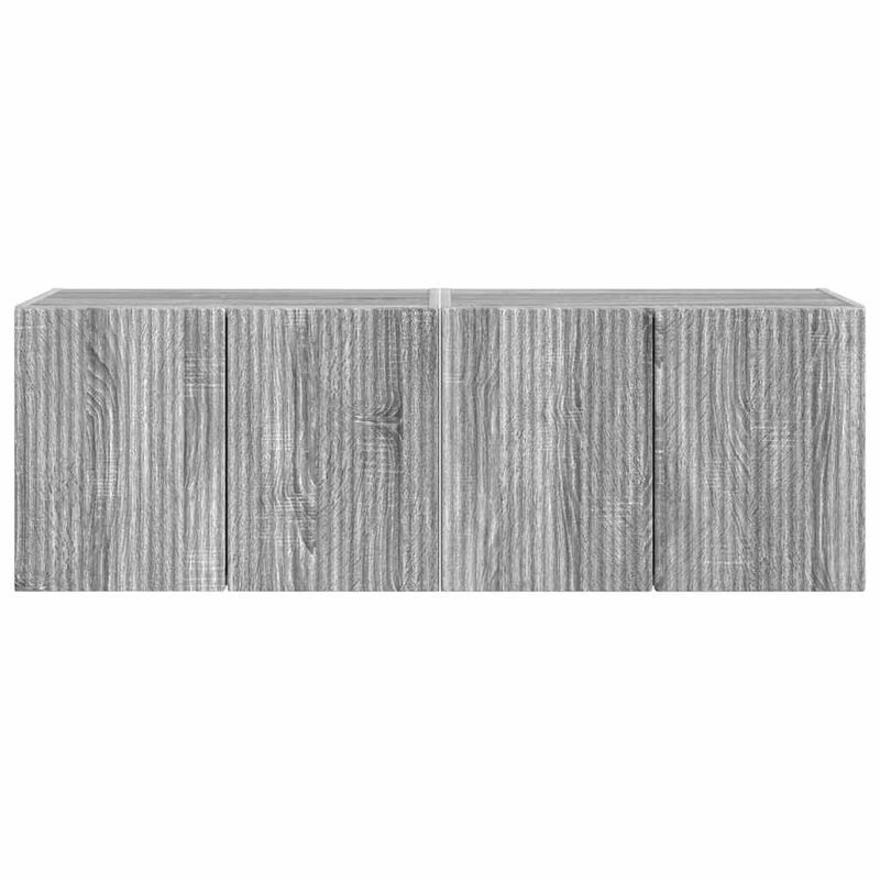 Casa si Gradina - Mobilier - Comode si corpuri - Comode - Dulap TV de perete Pe perete 2 pcs Gri Sonoma 59,5 x 31 x 40 cm - Infinity.ro