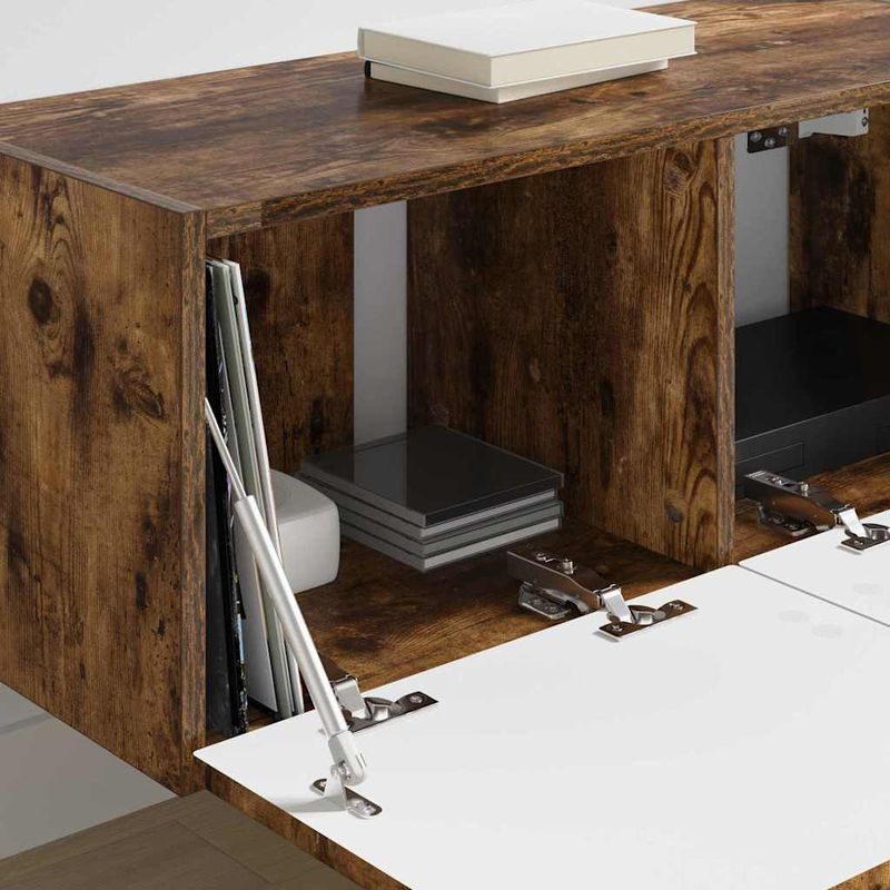 Casa si Gradina - Mobilier - Comode si corpuri - Comode - Dulap TV de perete Pe perete Stejar fumuriu 60 x 31 x 29.5 cm - Infinity.ro