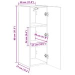 Casa si Gradina - Mobilier - Comode si corpuri - Comode - Dulap TV de perete Pe perete 2 pcs Alb Lucios 30 x 31 x 80 cm - Infinity.ro
