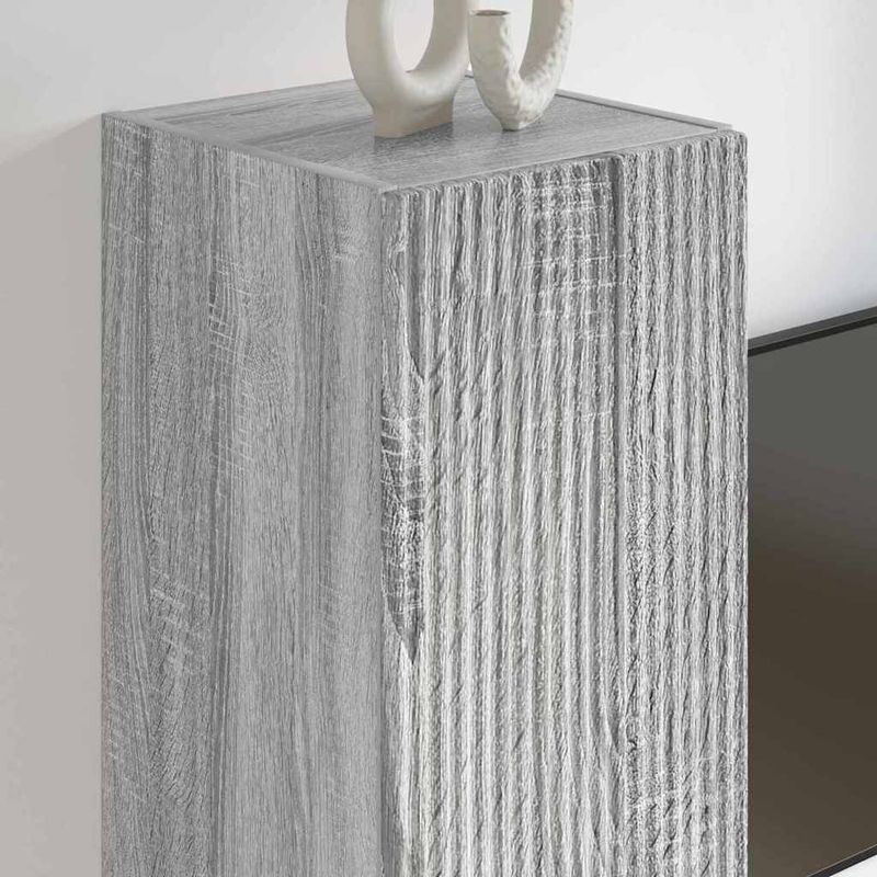 Casa si Gradina - Mobilier - Comode si corpuri - Comode - Dulap TV de perete Gri Sonoma 30 x 31 x 100 cm Lemn compozit - Infinity.ro