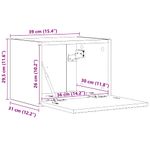 Casa si Gradina - Mobilier - Comode si corpuri - Comode - Dulap TV de perete Negru 60 x 31 x 29.5 cm Lemn compozit - Infinity.ro