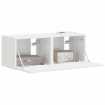 Casa si Gradina - Mobilier - Comode si corpuri - Comode - Dulap TV de perete Pe perete 2 pcs Alb Lucios 60 x 31 x 29.5 cm - Infinity.ro