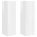 Casa si Gradina - Mobilier - Comode si corpuri - Comode - Dulap TV de perete Pe perete 2 pcs Alb Lucios 30 x 31 x 100 cm - Infinity.ro
