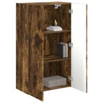Casa si Gradina - Mobilier - Comode si corpuri - Comode - Dulap TV de perete Pe perete Stejar fumuriu 59,5 x 31 x 100 cm - Infinity.ro
