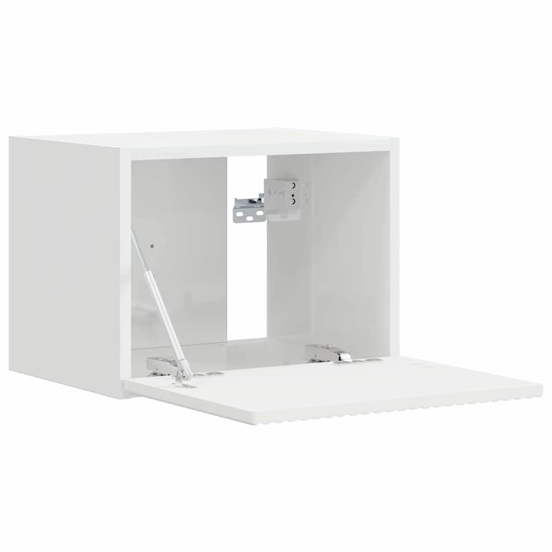 Casa si Gradina - Mobilier - Comode si corpuri - Comode - Dulap TV de perete Pe perete 2 pcs Alb Lucios 60 x 31 x 29.5 cm - Infinity.ro