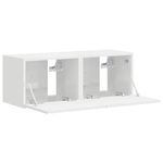 Casa si Gradina - Mobilier - Comode si corpuri - Comode - Dulap TV de perete Pe perete 2 pcs Alb Lucios 60 x 31 x 29.5 cm - Infinity.ro
