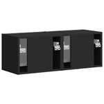 Casa si Gradina - Mobilier - Comode si corpuri - Comode - Dulap TV de perete 2 pcs Negru 60 x 31 x 29.5 cm Lemn compozit - Infinity.ro