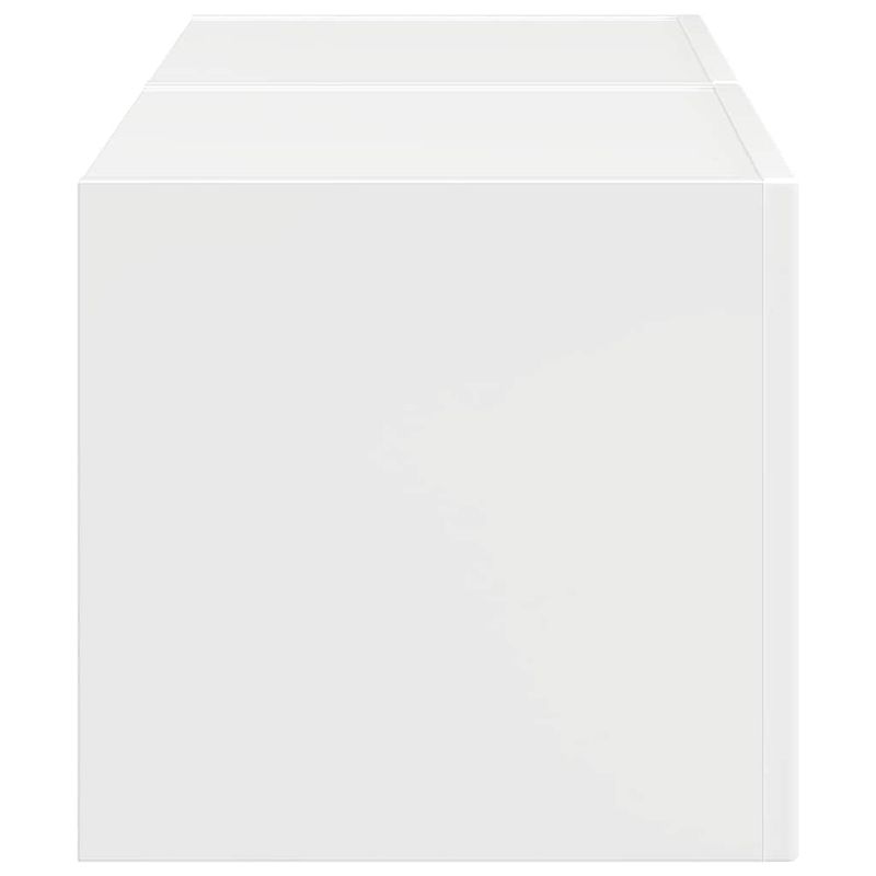Casa si Gradina - Mobilier - Comode si corpuri - Comode - Dulap TV de perete Pe perete 2 pcs Alb Lucios 60 x 31 x 29.5 cm - Infinity.ro