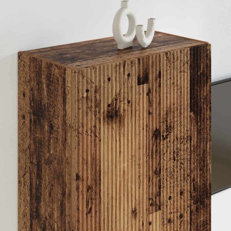Casa si Gradina - Mobilier - Comode si corpuri - Comode - Dulap TV de perete Lemn Vechi 59,5 x 31 x 80 cm Lemn compozit - Infinity.ro