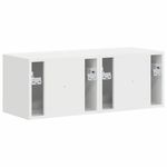 Casa si Gradina - Mobilier - Comode si corpuri - Comode - Dulap TV de perete Pe perete 2 pcs Alb Lucios 60 x 31 x 29.5 cm - Infinity.ro