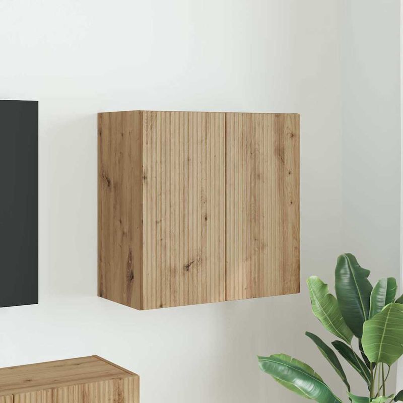 Casa si Gradina - Mobilier - Comode si corpuri - Comode - Dulap TV de perete Pe perete Stejar Artizanal 59,5 x 31 x 60 cm - Infinity.ro
