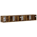 Casa si Gradina - Mobilier - Comode si corpuri - Comode - Dulap TV de perete 2 pcs Stejar fumuriu 60 x 31 x 29.5 cm - Infinity.ro