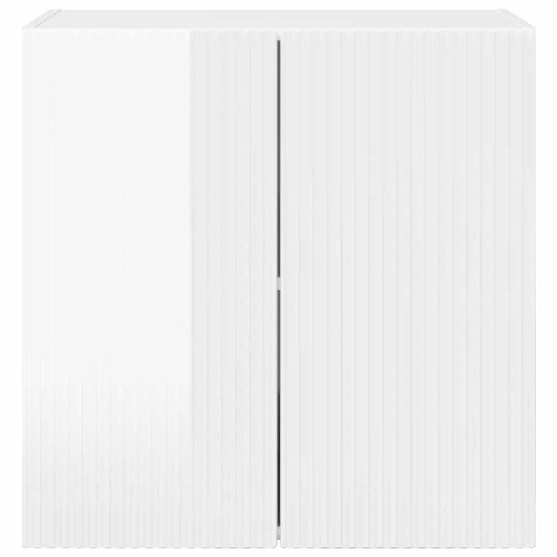 Casa si Gradina - Mobilier - Comode si corpuri - Comode - Dulap TV de perete Alb lucios 59,5 x 31 x 60 cm Lemn compozit - Infinity.ro