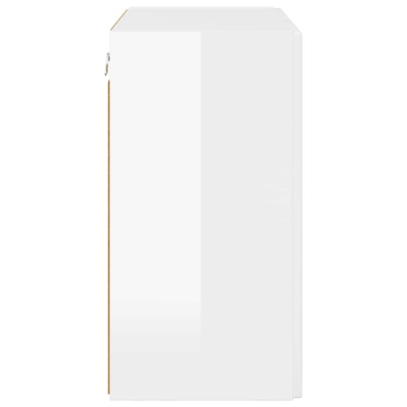 Casa si Gradina - Mobilier - Comode si corpuri - Comode - Dulap TV de perete Alb lucios 59,5 x 31 x 60 cm Lemn compozit - Infinity.ro