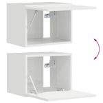 Casa si Gradina - Mobilier - Comode si corpuri - Comode - Dulap TV de perete Pe perete 2 pcs Alb Lucios 60 x 31 x 29.5 cm - Infinity.ro