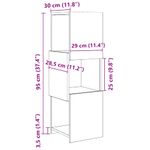 Casa si Gradina - Mobilier - Dulapuri si sifoniere - Dulapuri - Dulap de colt Alb 30,5x30x95cm Lemn compozit - Infinity.ro