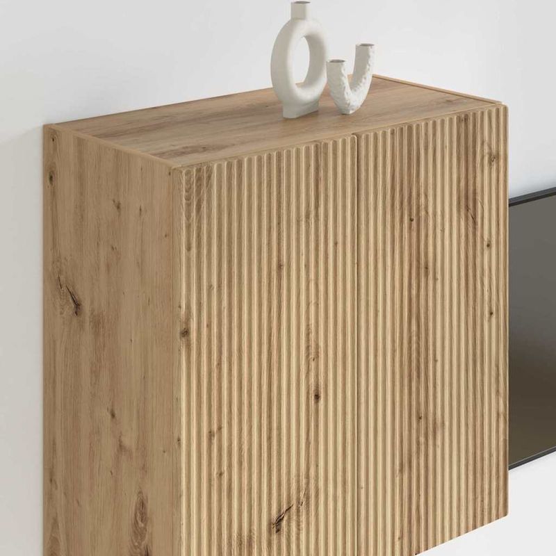 Casa si Gradina - Mobilier - Comode si corpuri - Comode - Dulap TV de perete Pe perete Stejar Artizanal 59,5 x 31 x 60 cm - Infinity.ro
