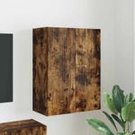 Casa si Gradina - Mobilier - Comode si corpuri - Comode - Dulap TV de perete Pe perete Stejar fumuriu 59,5 x 31 x 80 cm - Infinity.ro