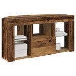 Casa si Gradina - Mobilier - Comode si corpuri - Comode - Sifonier LED pentru TV coltar Lemn Vechi 107 x 40 x 50 cm - Infinity.ro