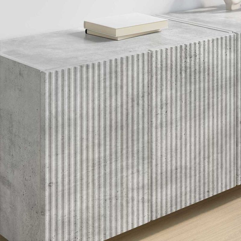 Casa si Gradina - Mobilier - Comode si corpuri - Comode - Dulap TV de perete 2 pcs Gri din beton 59,5 x 31 x 40 cm - Infinity.ro