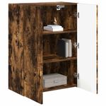 Casa si Gradina - Mobilier - Comode si corpuri - Comode - Dulap TV de perete Pe perete Stejar fumuriu 59,5 x 31 x 80 cm - Infinity.ro