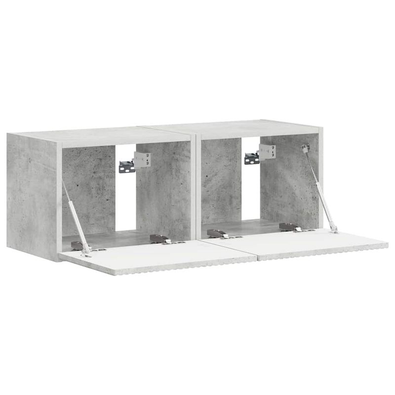 Casa si Gradina - Mobilier - Comode si corpuri - Comode - Dulap TV de perete 2 pcs Beton 60 x 31 x 29.5 cm Lemn compozit - Infinity.ro