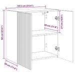 Casa si Gradina - Mobilier - Comode si corpuri - Comode - Dulap TV de perete Alb lucios 59,5 x 31 x 60 cm Lemn compozit - Infinity.ro