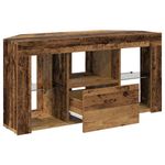 Casa si Gradina - Mobilier - Comode si corpuri - Comode - Sifonier LED pentru TV coltar Lemn Vechi 107 x 40 x 50 cm - Infinity.ro